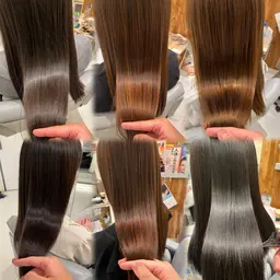 🔥艶髪❤️カット＋酸性ストレート✨ダメージレスで自然な仕上がり♪髪質改善で潤ツヤ髪に🔥（シャンプーブロー込