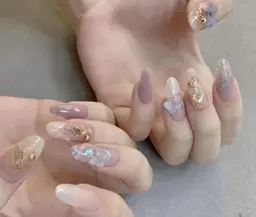 🦋【ワンホンネイル.季節ネイル】豊富なデザインからお選びいただける人気No. 1コース!ウォーターケア込み6980～