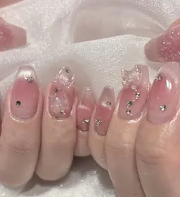 チップ長さ出し10本持ち込みデザインネイル(デザイン6本🎀)