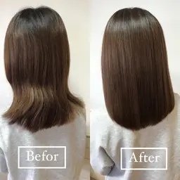 ✨自然なストレートへ✨ダメージレス縮毛矯正(高濃度炭酸ケア+毛髪再生トリートメント付き)