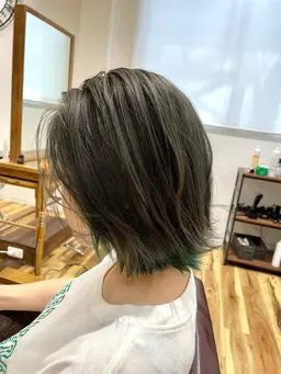 【インナーカラー】1ブリーチ＋カット＋高発色カラー＋アミノ酸トリートメント　TOKIOトリートメント＋3500円