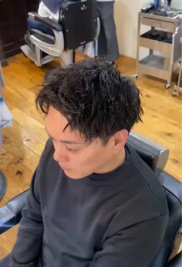 メンズカット＋スパイラルパーマ