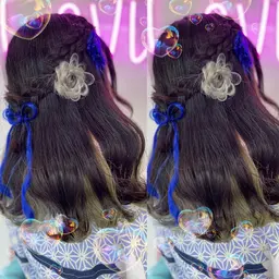 🍓🍼クリエイティブヘアセット🍓🍼《編み込み装飾品つけ放題》👼🏻カチモリ ☁️ 編みおろし ☁️結婚式ヘア