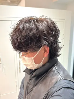 【2回目3回目の方限定クーポン】メンズカット＋パーマ＋カラー＋トリートメント