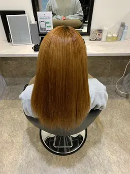 【営業後限定】【自然な仕上がり！】【ブリーチ履歴なしの方】🫧美革ストレート＋シャンプー&ブロー🫧