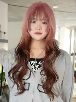 【レイヤーでお洒落ハイトーン】カット+ダブルカラー(1ブリーチ)+トリートメント＊ミルクティー、ミント、ピンクが人気🐻