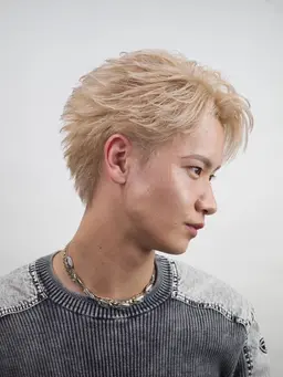 メンズカット＋リタッチ＋ワンカラー （2ヶ月以内）