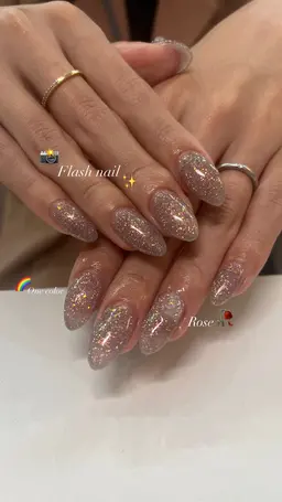 【リピーター様向け💎】マグネット／フラッシュネイル4980円(オフ込)※長さだし・亀裂補強、パーツは＋料金で可能🌈