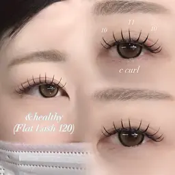 〖✨最新エクステパーマ✨〗&healthy(アンドヘルシー)🎀フラットラッシュ120本