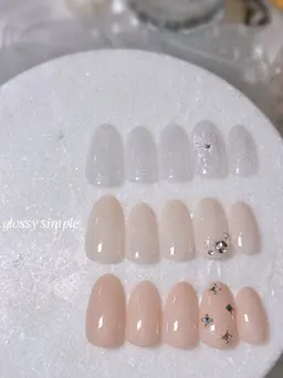 【うる艶美爪🥺🫧】サンプルから選ぶ‼︎ちゅるん系💞シンプルネイル