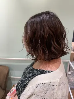 ボブ✖️コテ巻き風パーマ