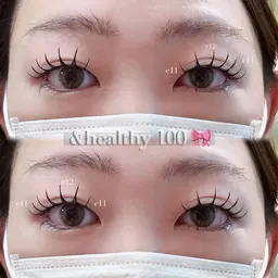 アンドヘルシー🎀フラットラッシュ100本➕まつげパーマ⋈ *。/浦和/アンドヘルシー/束感