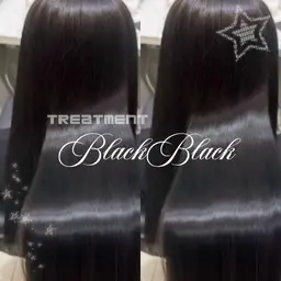 🩵人気𝐍𝐎.𝟑⋆︎┊︎艶髪ワンカラー＋tr＋超音波アイロン(ブルーブラック.ラベンダー)【新宿❄️当日予約◎】