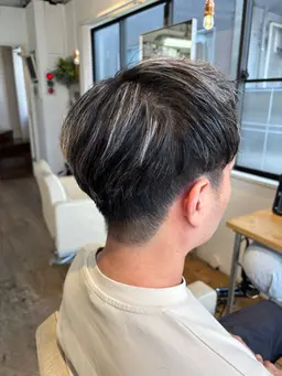 【✨️オシャレにも白髪隠しにもできる✨️】メンズホワイトメッシュカラー+カット