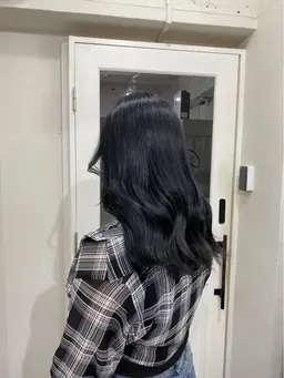 🐩落ちる黒🩶【黒染めじゃないワンカラー】＋2step treatment