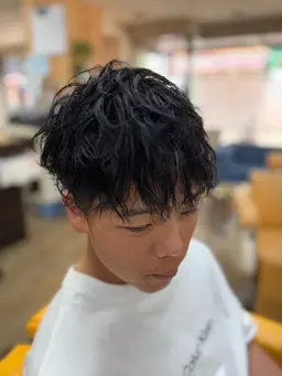 メンズカット＋髪質改善カラー＋髪質改善超音波トリートメント