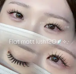 アップラッシュ付きフラットラッシュ100​〜​120本✨