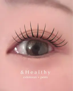 【ミニモ限定】最新技術✧パーマ✖️エクステ🤎アンドヘルシー✧まつげパーマ+フラットラッシュ80本