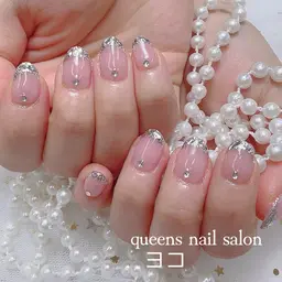 【HAND】初回オフ無料】大流行★ガラスフレンチ、ミラーフレンチ、柄フレンチ￥6980