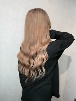 ダブルカラー(エフェクトブリーチ込)➕羽エクステ100本🕯💕