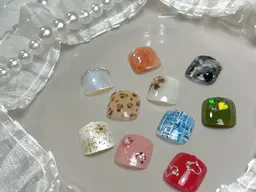 【フット】親指アートコース🎨 ワンカラーorラメグラ 10種