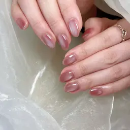 ジェルオフ込み𓂃𓂂つやうるマグネットネイル♡