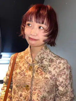 【平日限定メニュー🎀ボブカット＋ダブルカラー】ブリーチなしのダブルカラー🍷/中明度カラー🍩