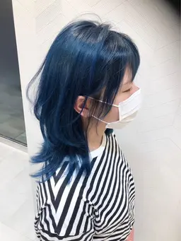 〈季節限定🩵〉寒色カラー🫐＋ケアトリートメント✨アッシュグレージュ🩶/ネイビーブルー🦋/オリーブベージュ🫒