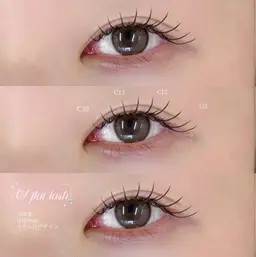しっかりボリュームのある目元🕯️✨フラットラッシュ140本
