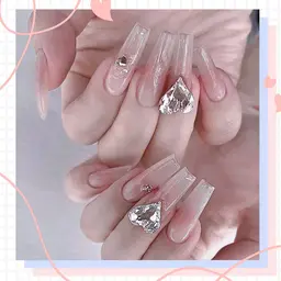 💅🍓【Hand 練習モデル🍓🈷️木金土曰ソフトジェルオフ無料】💅長さだし+チークネイル+2個パーツ￥7880