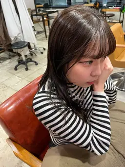 cut +前髪ストレート🪽♡