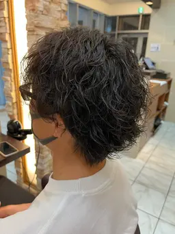 平日限定☆メンズデザインカット☆波巻きスパイラルパーマ☆9500円