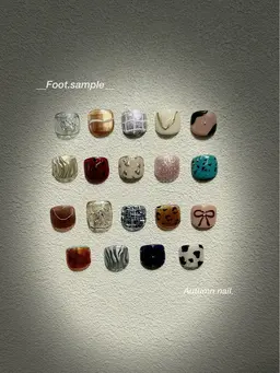 『FOOT』12月限定価格🌷親指アート5種＋ワンカラー/付け替えオフ無料