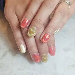 ハートマグネットネイル❤