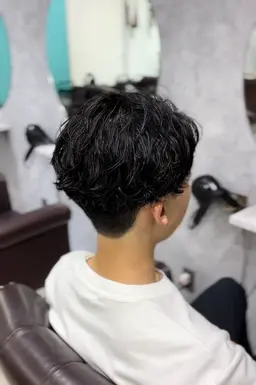 メンズカット、パーマ
