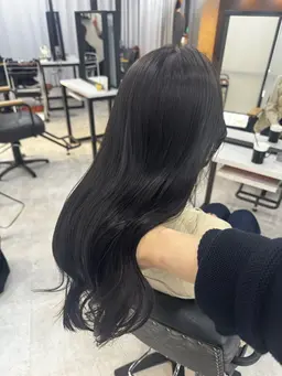 ✨人気No.1✨髪質改善カラー🩵＋Aujua5stepトリートメント🫧口コミ特典で超音波アイロン⭐️