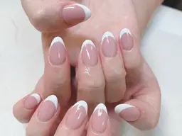 12月30日ご来店限定💎【オフあり】HAND💅🏻王道フレンチ（ベース色追加1100円+）笹塚/ケア込/パラジェル