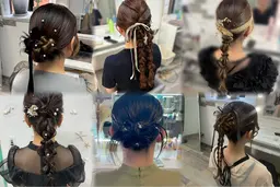 ヘアアクセ付き✨（パールピンor金箔or銀箔orラインストーンorラメスプレー）付きヘアセット