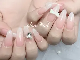 チップ長さだし持ち込みデザイン（アート＆大きいパーツ8本）¥12800