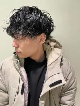 メンズカット+パーマ🌿波巻き、ツイスパ、ワンカール等🌀 限定条件付き⭕️で割り引きさせていただきます!