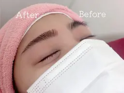 初回半額！人気急上昇【ブロウカラー+眉メイク】カラーブロウでベビみフェイスメイクにポワンなフワ眉で抜け感💄当日予約可