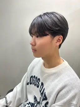 【センターパート】メンズカット＋ナノケア縮毛矯正