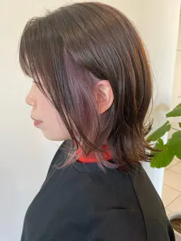 【祝OPEN記念🌟】カット+インナーカラー(イヤリングorえりあしorフェイスフレーミングのいずれか)