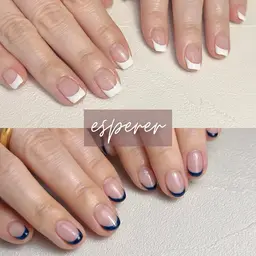 ［オフ有り★ケア付］ハンド:フレンチネイル¥3,500クリアベースのフレンチ🤍カラーチェンジOK✨