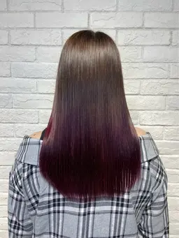 カット+グラデーションカラー