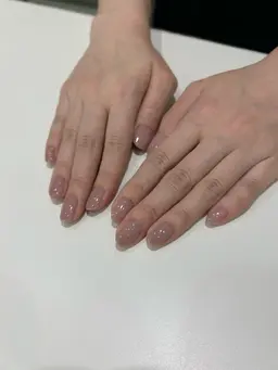 <パラジェル使用>オフ➕ドライケア➕ワンカラー・ラメグラ・カラグラ(クリアベース)