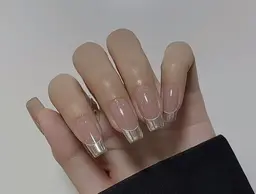 🌈大人気(オフ込み)カラーベースのミラーフレンチorガラスフレンチ