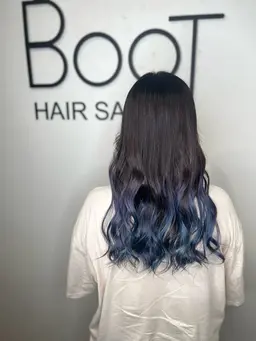 💙グラデーション💙ブリーチ+カラー+トリートメント