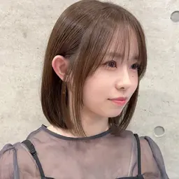 💎ブリーチ無しダブルカラー💎似合わせカット✨+ブリーチ無しダブルカラー✨+内部補修TR✨ボブ/ブリーチ無しカラー