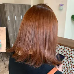 《オレンジ系カラー限定》ブリーチなしダブルカラー＋カット